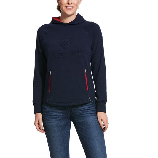 Ariat Women's 3D Logo Hoodie - Team (Navy)