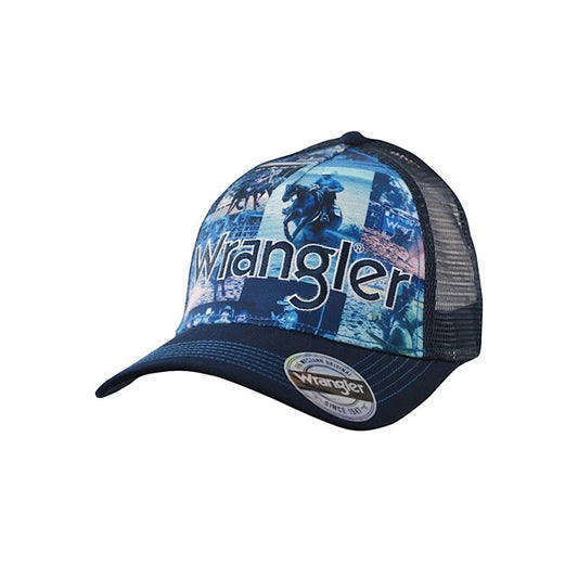 WRANGLER MEN'S RODEO BEN TRUCKER CAP (NAVY)