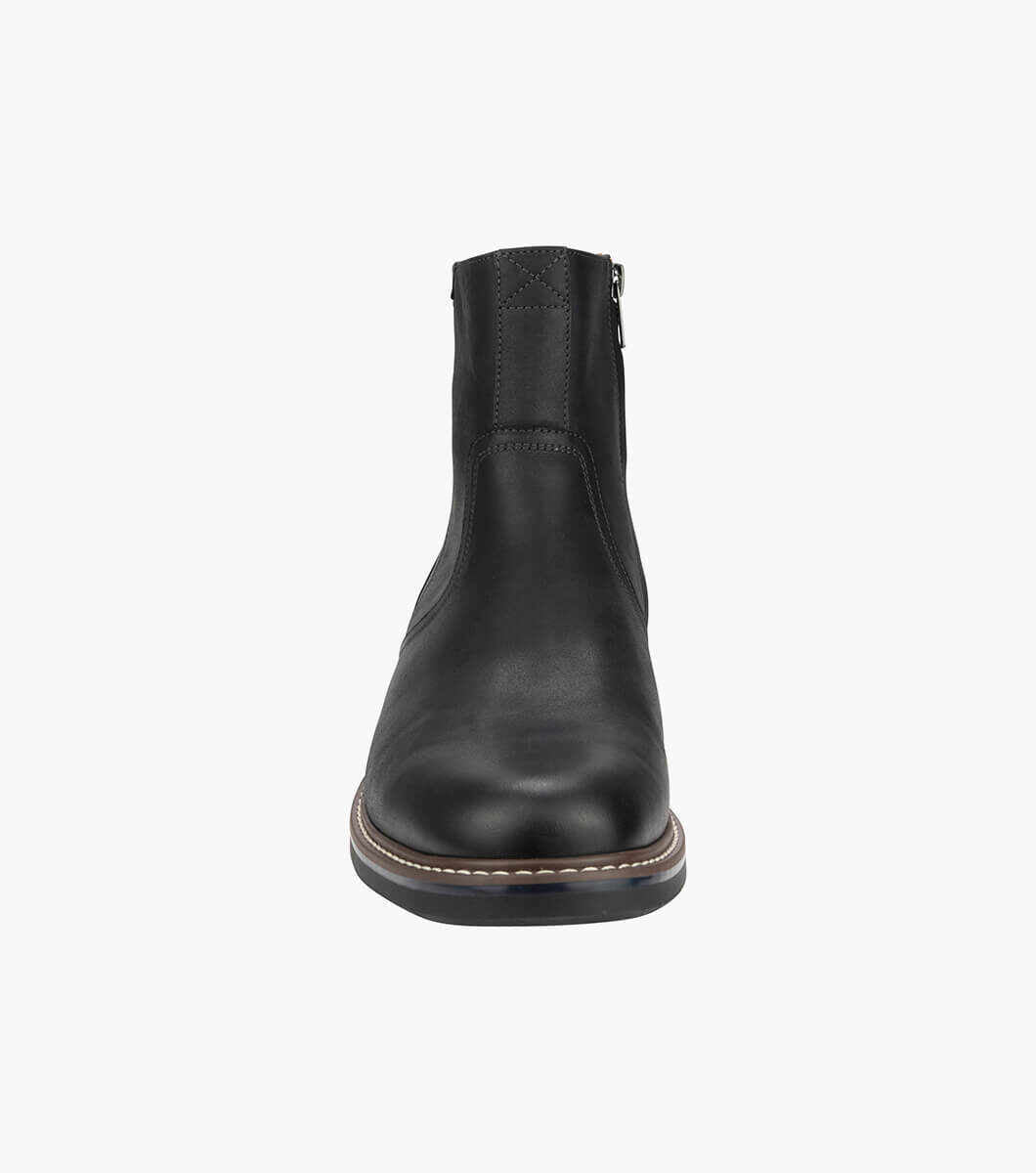 Florsheim Norwalk Zip  Plain Toe Side Zip Boot - Black