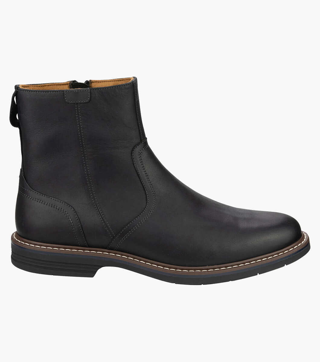 Florsheim Norwalk Zip  Plain Toe Side Zip Boot - Black