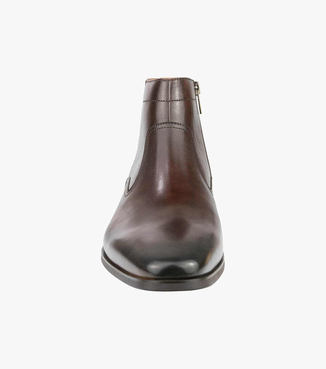 Florsheim Belgrade Plain Toe Zip Boot - Teak