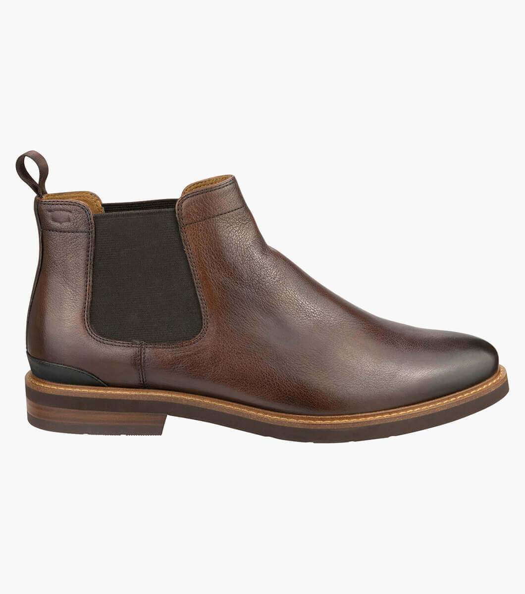 FLORSHEIM HIGHLAND CHELSEA PLAIN TOE GORE BOOT (WALNUT)