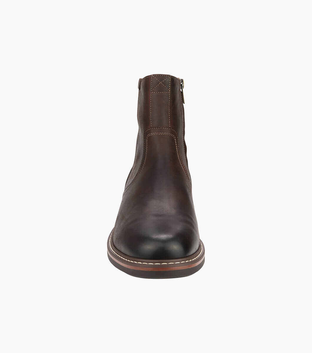 Florsheim Norwalk Zip Plain Toe Side Zip Boot - Brown