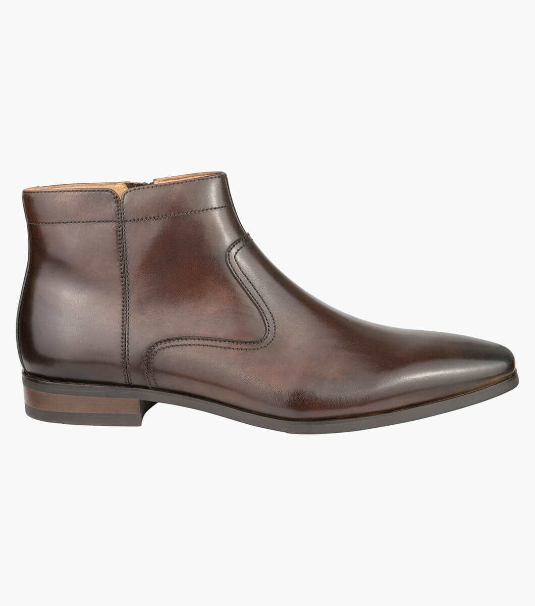 Florsheim Belgrade Plain Toe Zip Boot - Teak