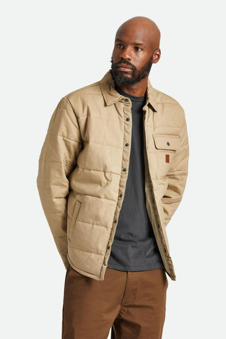 Brixton Cass Waxed Canvas Jacket (Oatmeal)