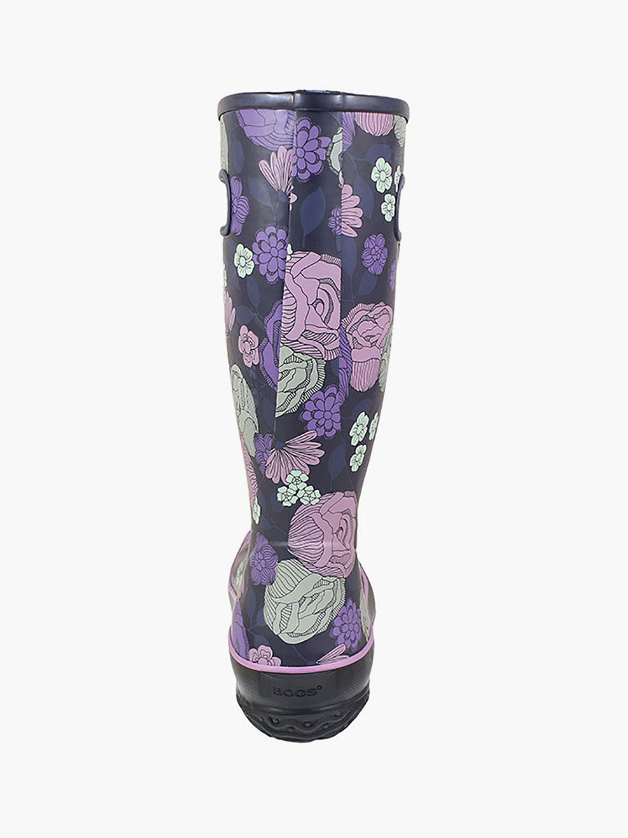 Bogs Womens Rainboot Le Jardin Gumboot (Purple/Multi)