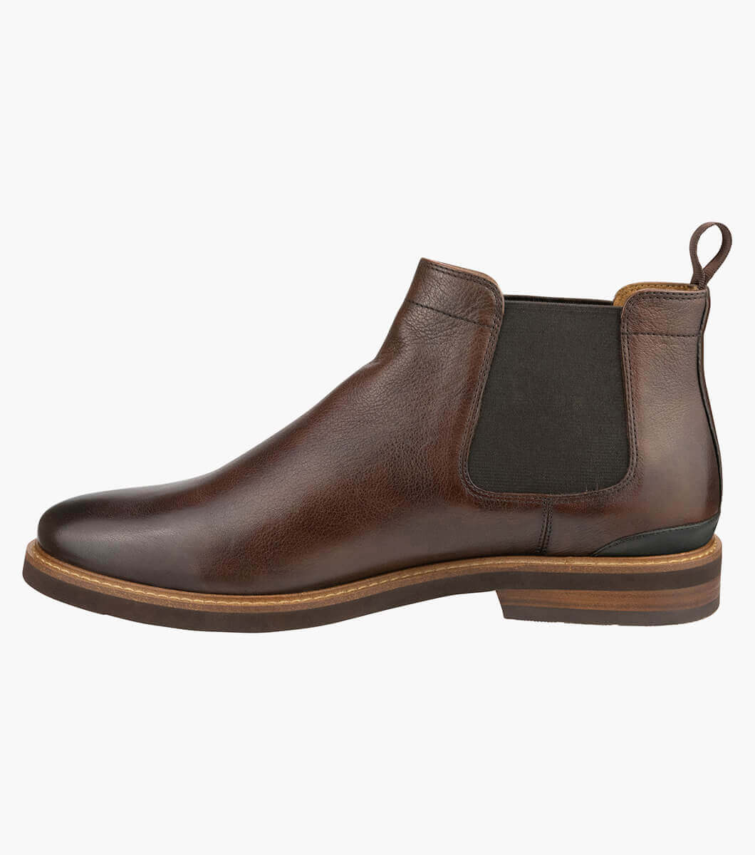 FLORSHEIM HIGHLAND CHELSEA PLAIN TOE GORE BOOT (WALNUT)