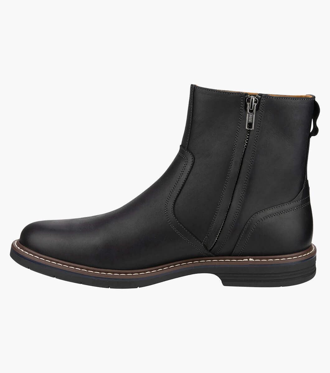 Florsheim Norwalk Zip  Plain Toe Side Zip Boot - Black