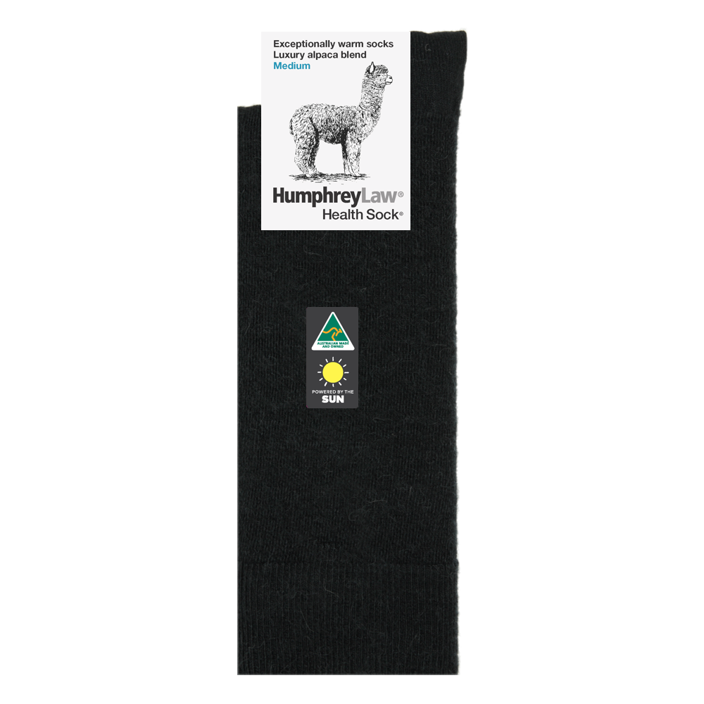 Humphrey Law Baby Alpaca Blend Health Sock_Black