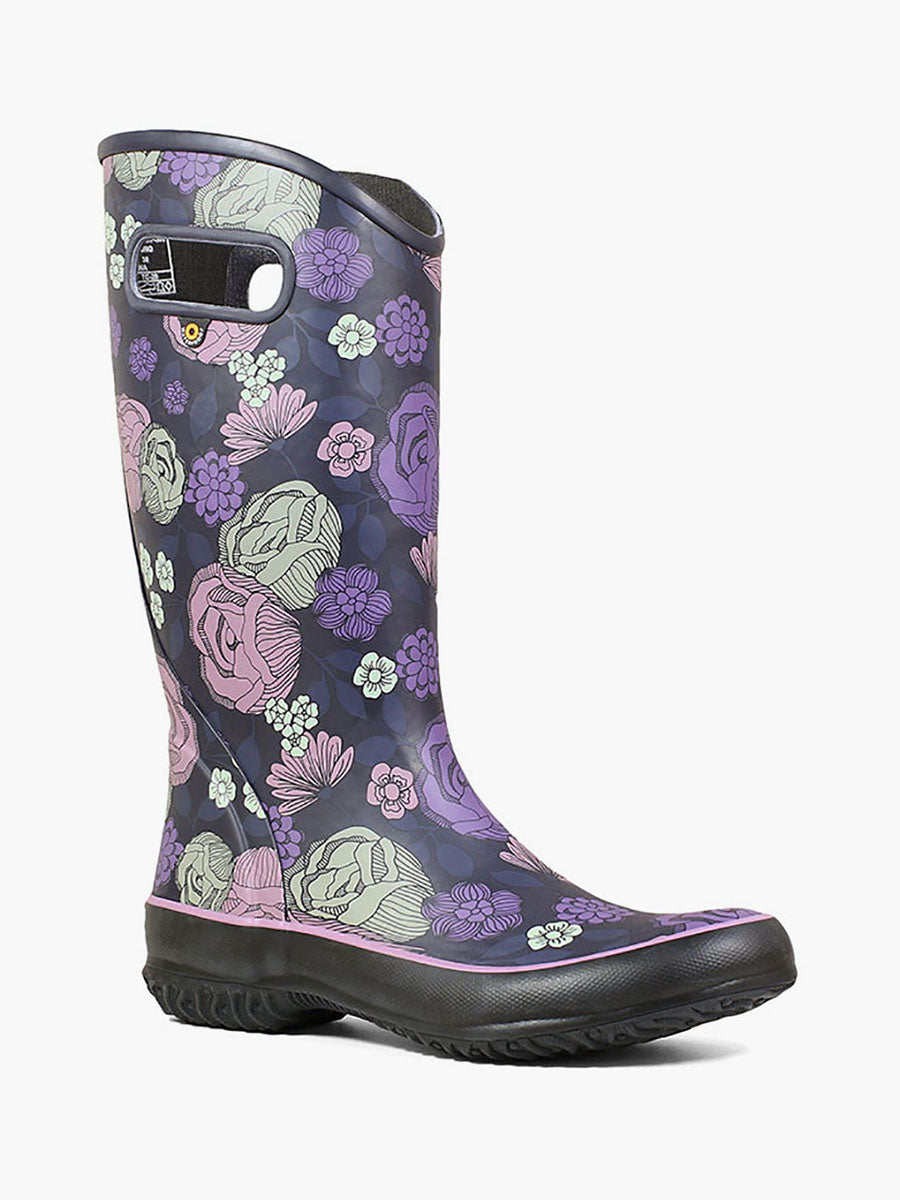 Bogs Womens Rainboot Le Jardin Gumboot (Purple/Multi)