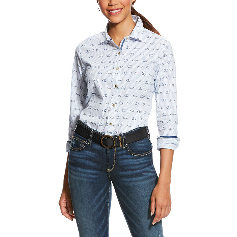 Ariat Women's bit Up Shirt - Blue Print