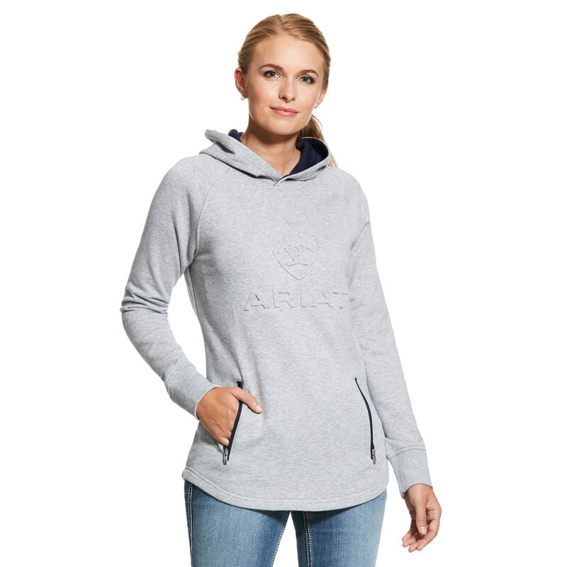 Ariat Women's 3D Logo Hoodie - Heather Grey