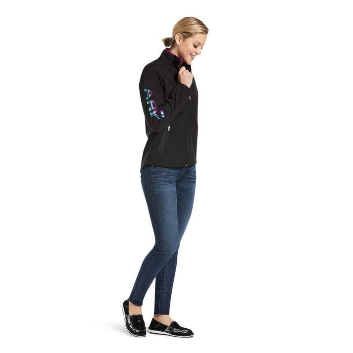 Ariat Ladies New Team Softshell Jacket - Black & Serape Print