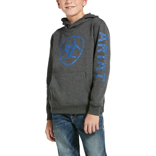 Ariat® Children's Classic Logo Charcoal Heather Hoodie