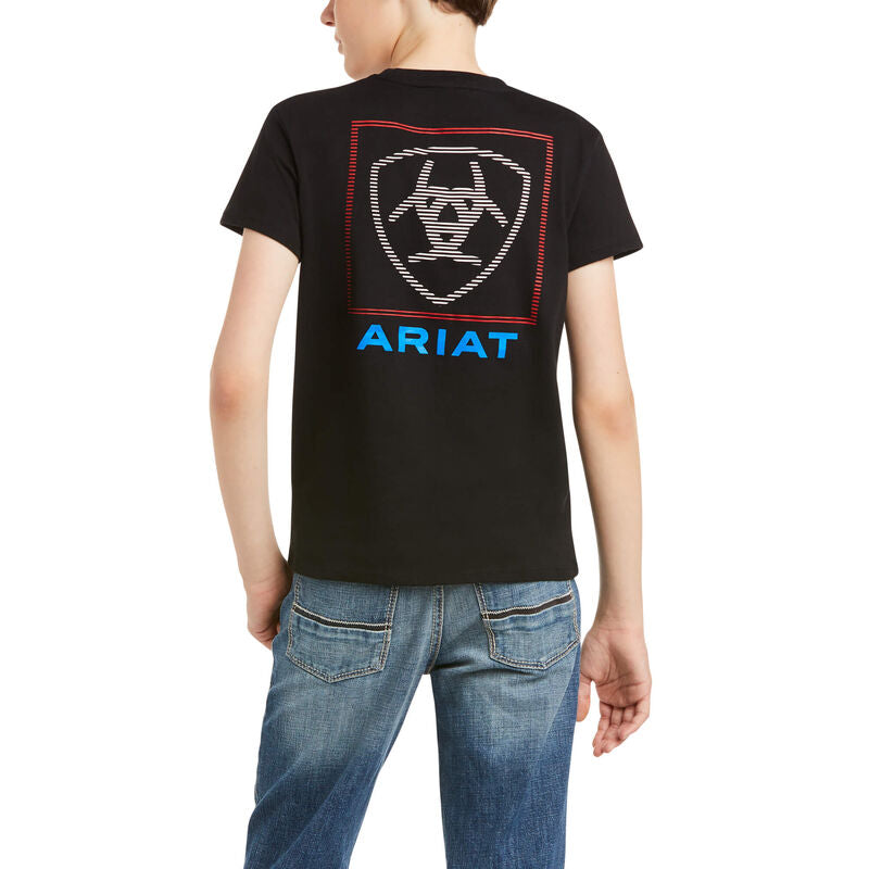 Ariat Boys Linear Short Sleeve T-Shirt - Black