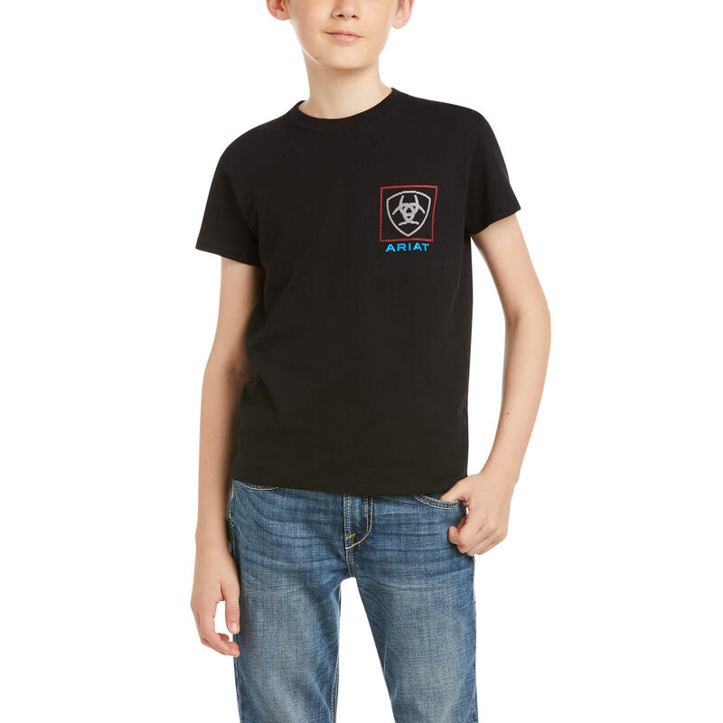 Ariat Boys Linear Short Sleeve T-Shirt - Black