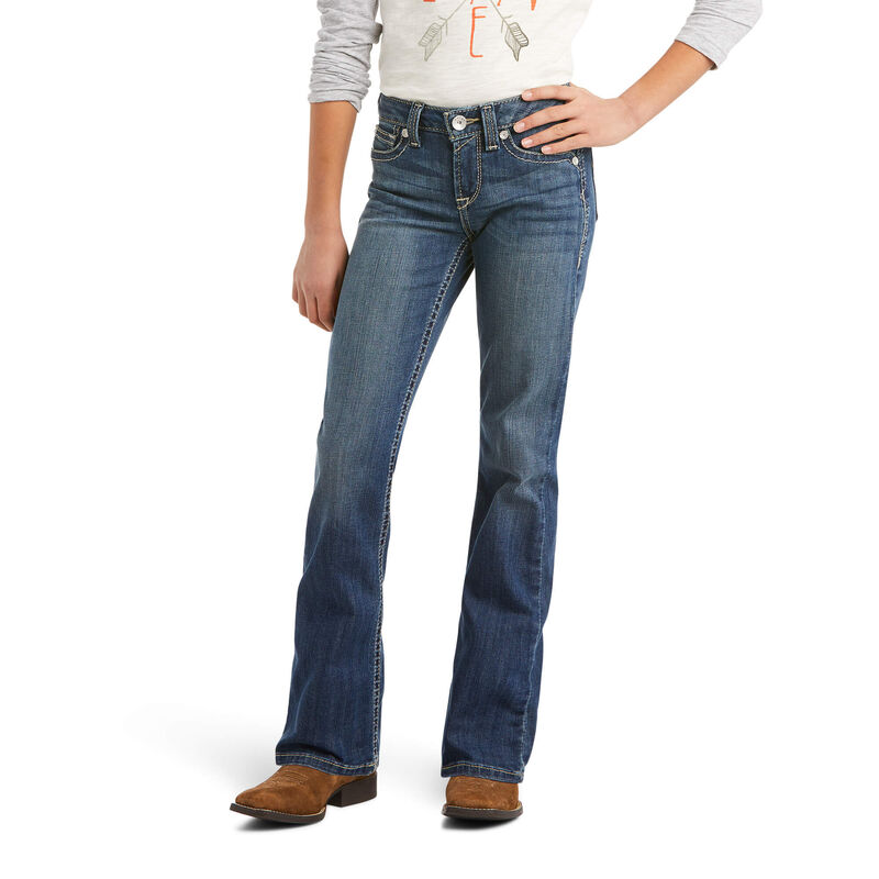 Ariat Girl's R.E.A.L Janet Bootcut Jean (Chill Blue) - CLEARANCE