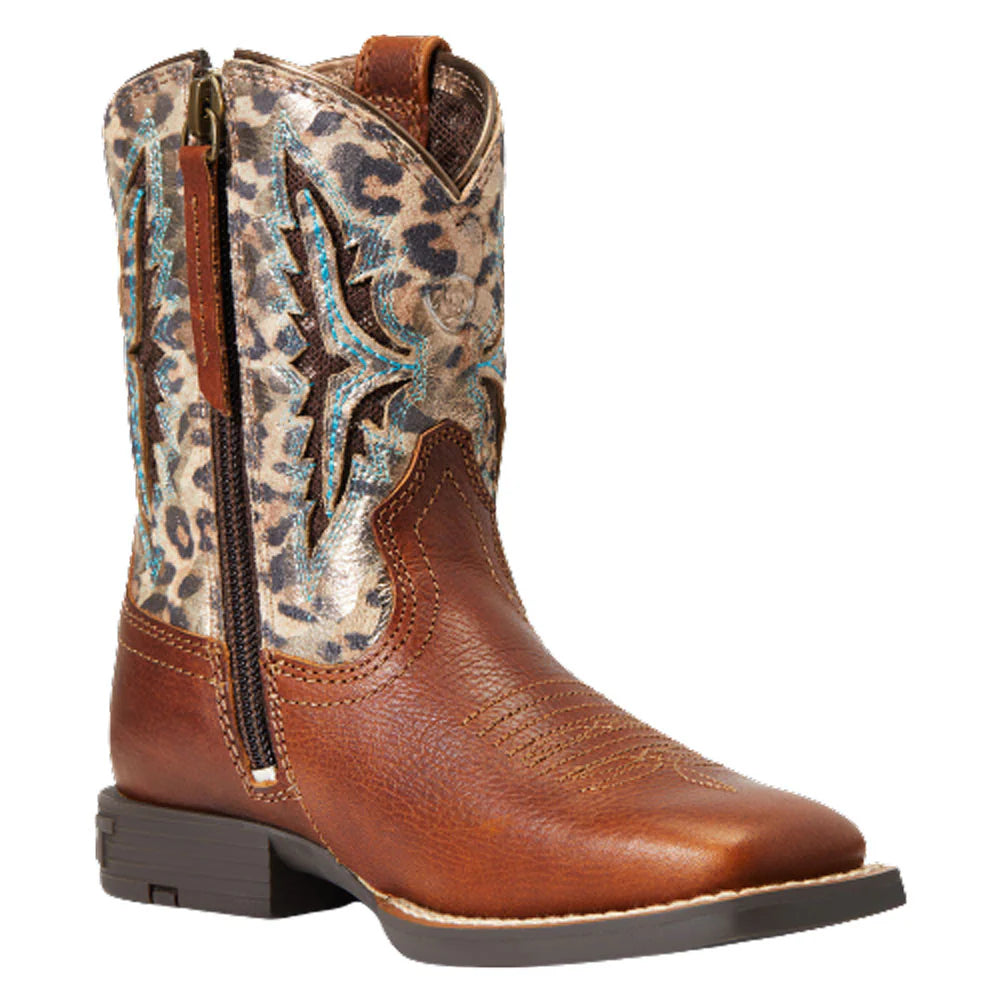 Ariat Kids Easy Entry Koel VentTEK Boots - Spiced Cider/Metallic Leopard