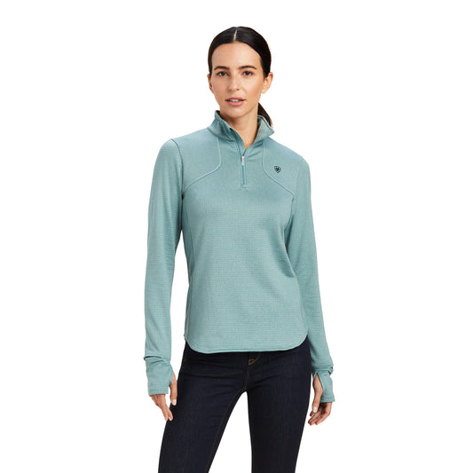 Ariat Women's gridwork 1/4 Zip Baselayer - Arctic