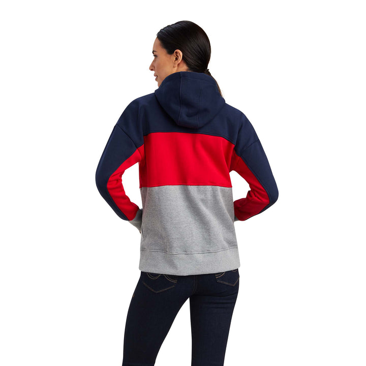 Ariat Ladies Rabere Team Hoodie (Navy/Red/Grey) - SALE