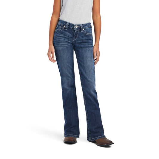 Ariat Girls Emory Boot Cut Jean (Dresden) - CLEARANCE