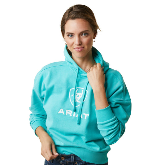 Ariat Women's Just Hoodie - Heather Pool Blue