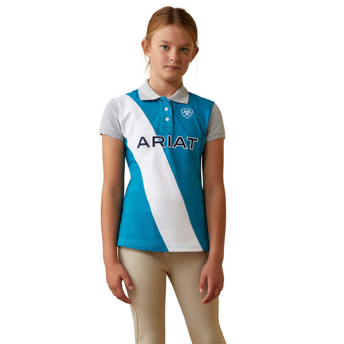 Ariat Girls Taryn Polo (Mosaic Blue)