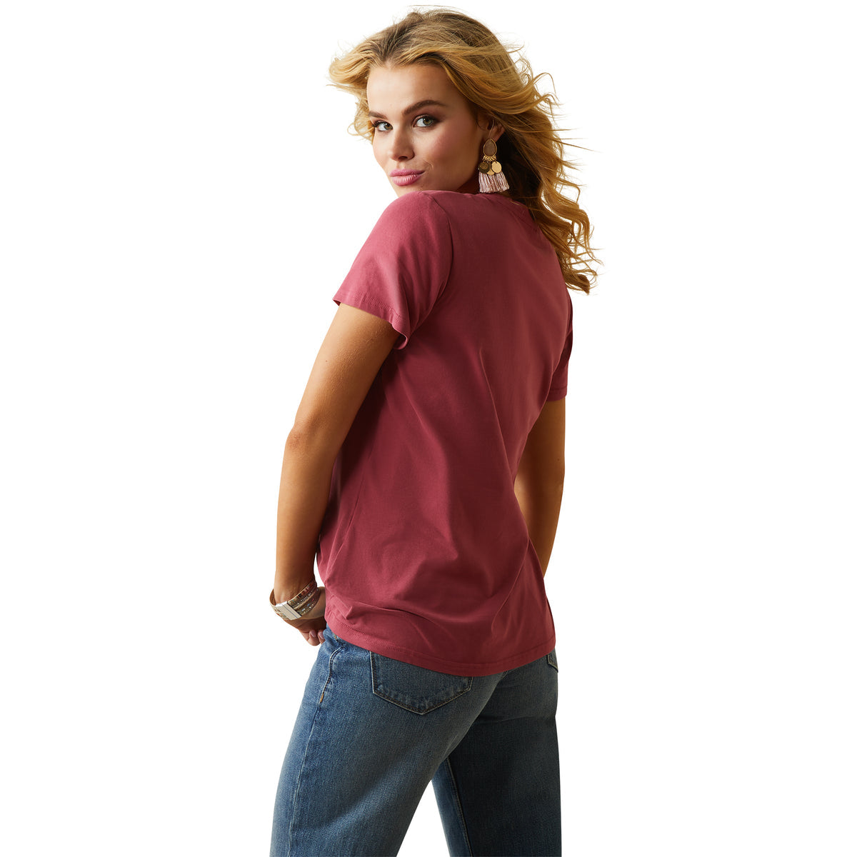 Ariat Women's Real Durable Goods S/S Tee - Earth Red