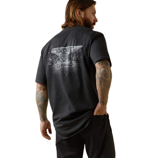 Ariat Men's Rebar Cotton Strong Anvil Force T-Shirt (Charcoal Heather)