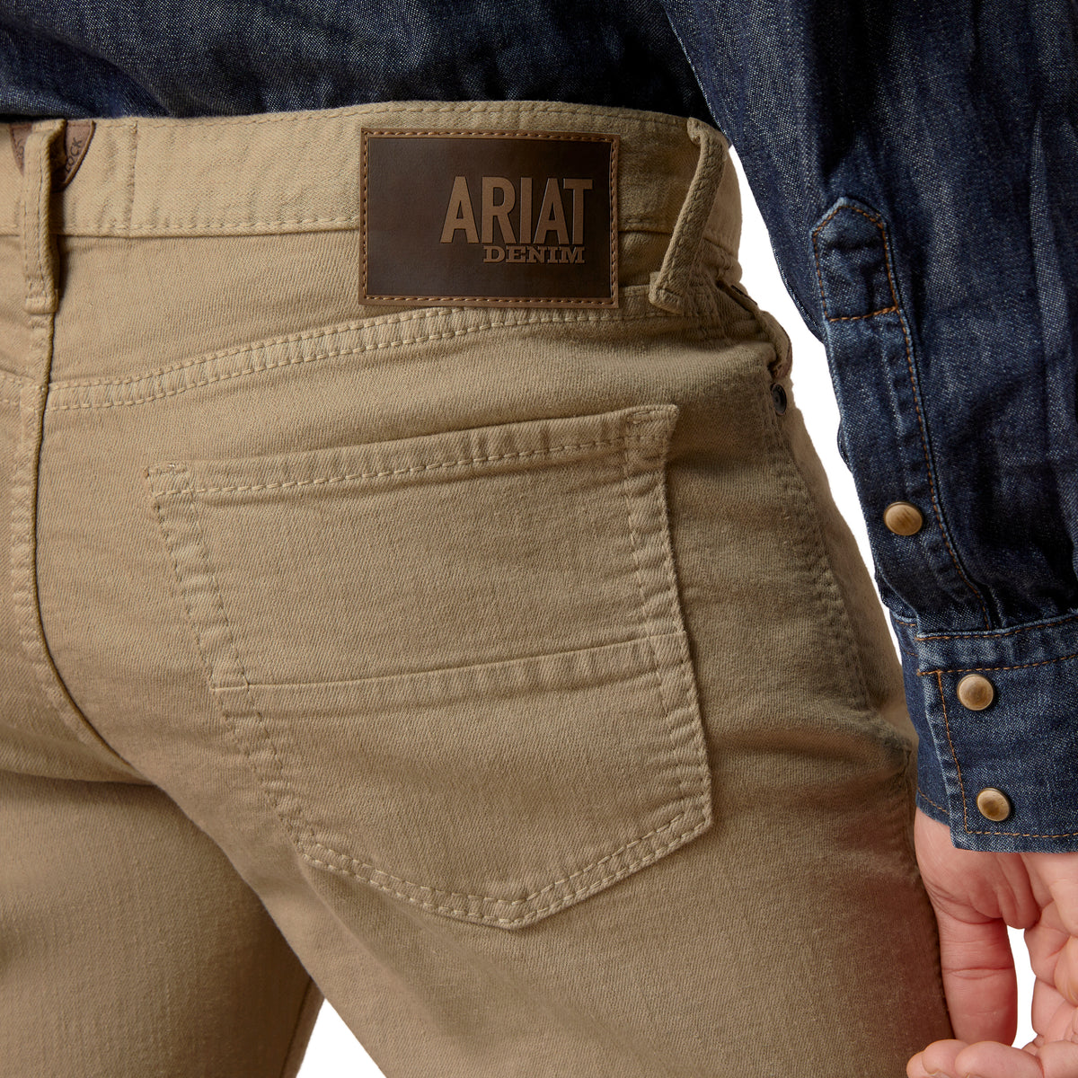 Ariat Men's M7 Rocker Stretch Grizzly Straight Leg Jean (Dark Khaki)