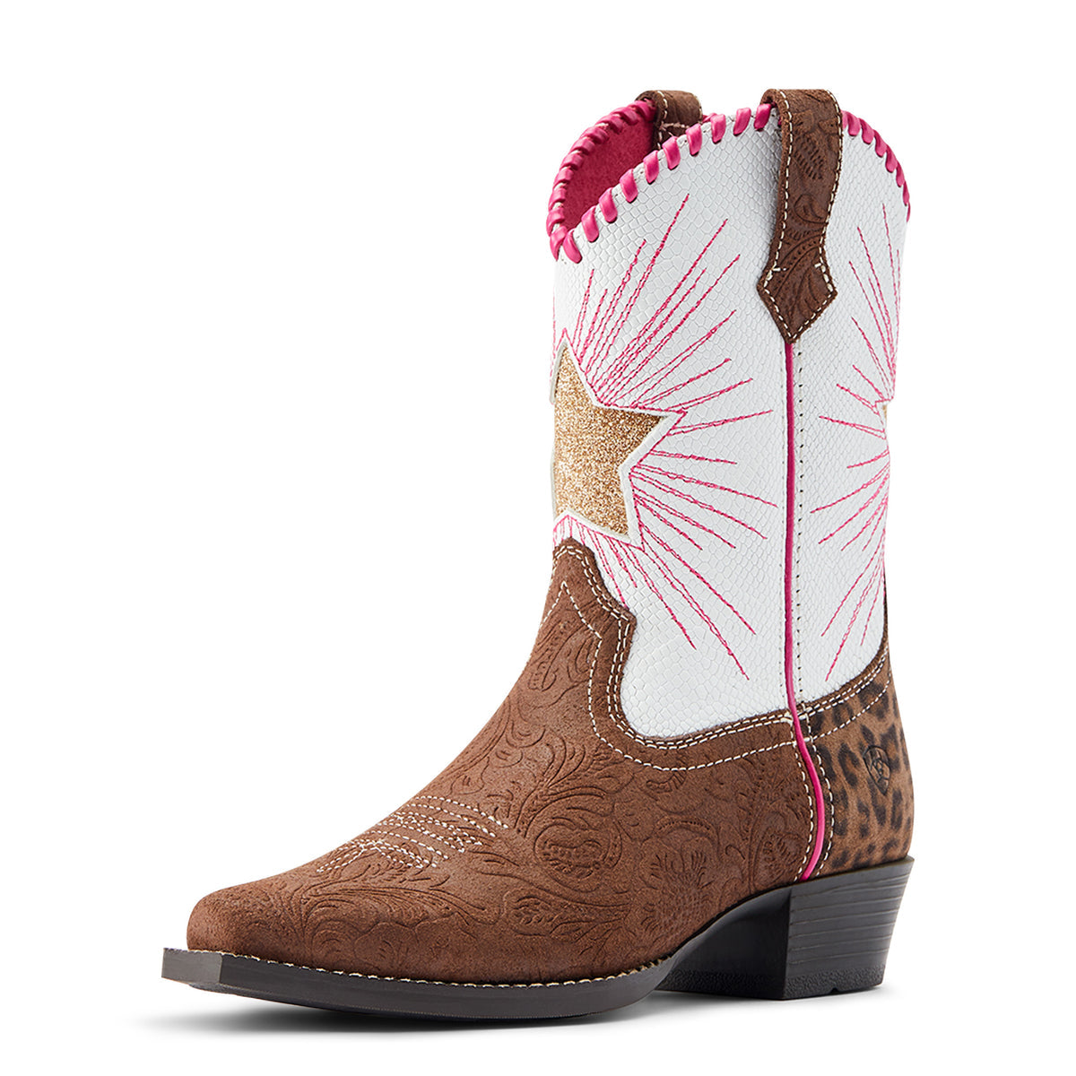 Ariat Kid's Heritage Star - Brown Embossed/Pearl Snake