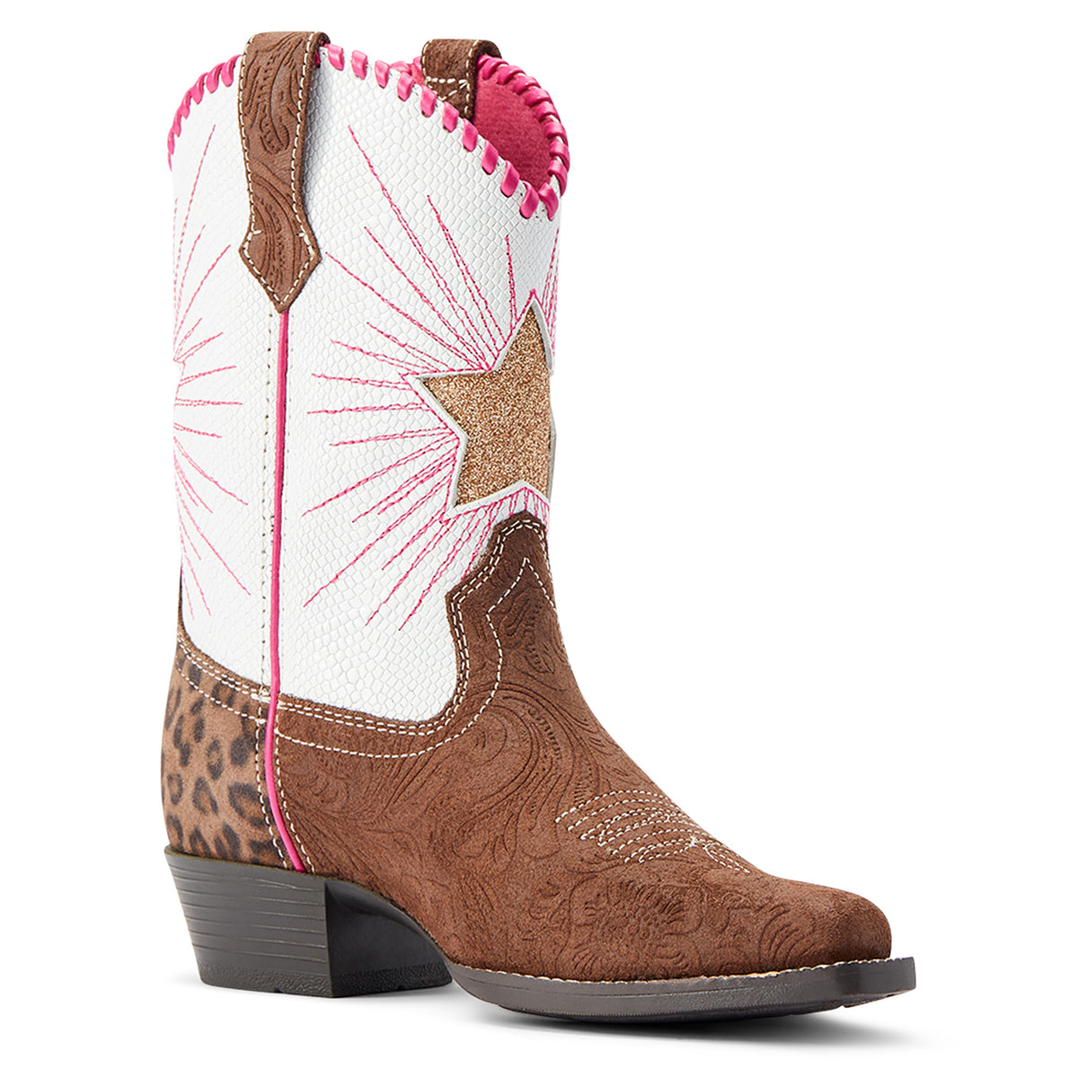 Ariat Kid's Heritage Star - Brown Embossed/Pearl Snake