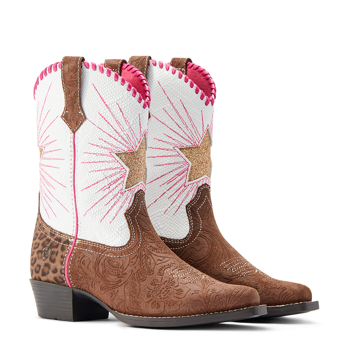 Ariat Kid's Heritage Star - Brown Embossed/Pearl Snake