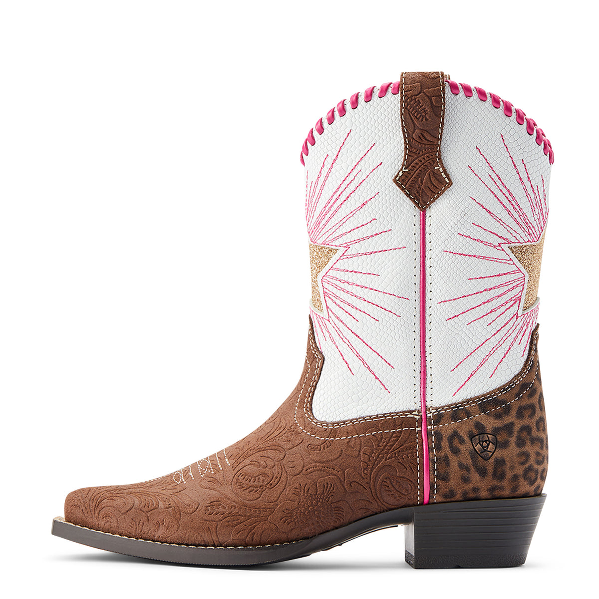 Ariat Kid's Heritage Star - Brown Embossed/Pearl Snake