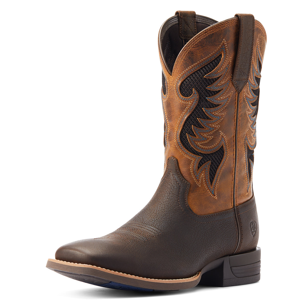 Ariat Men's Cowpuncher VentTEK Cowboy Boot (Dark Brown/Golden Mustard)