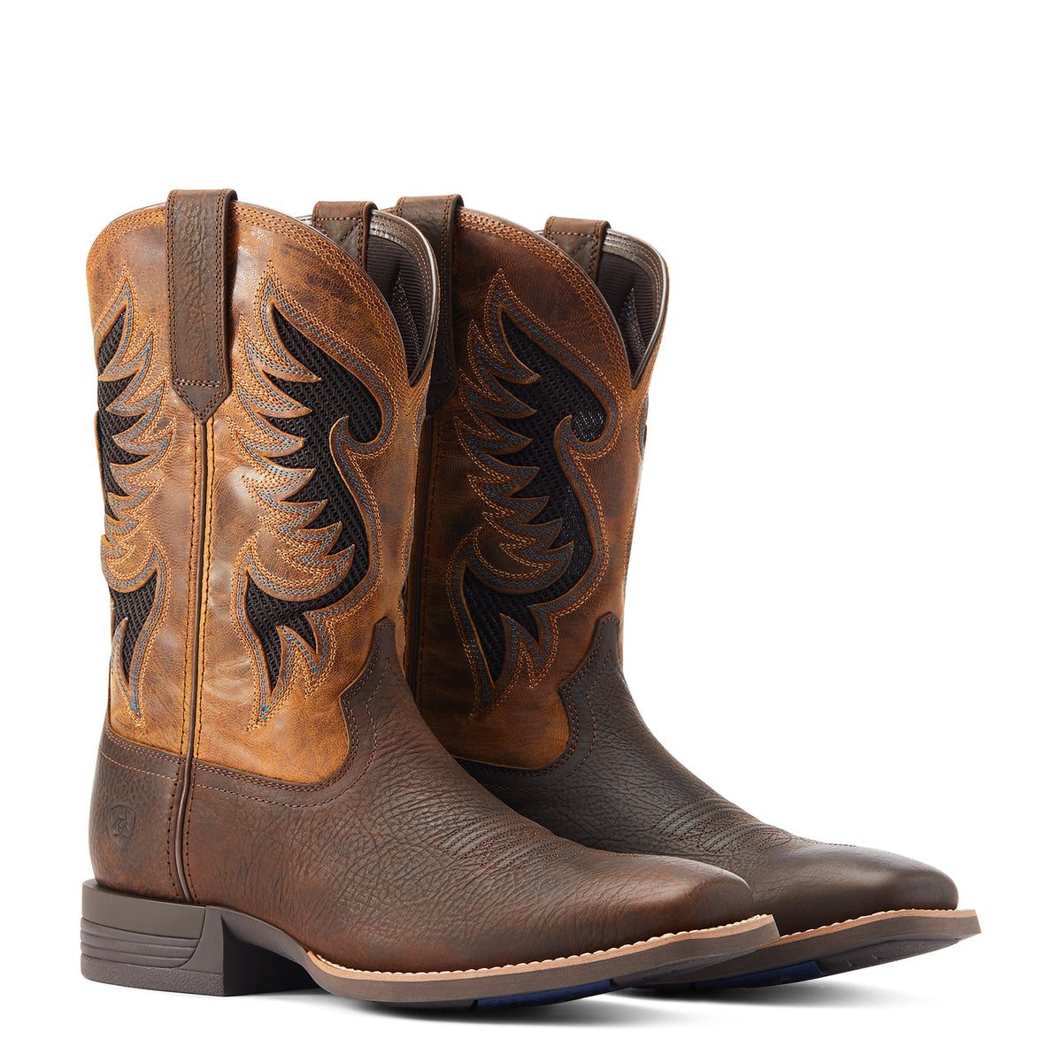 Ariat Men's Cowpuncher VentTEK Cowboy Boot (Dark Brown/Golden Mustard)