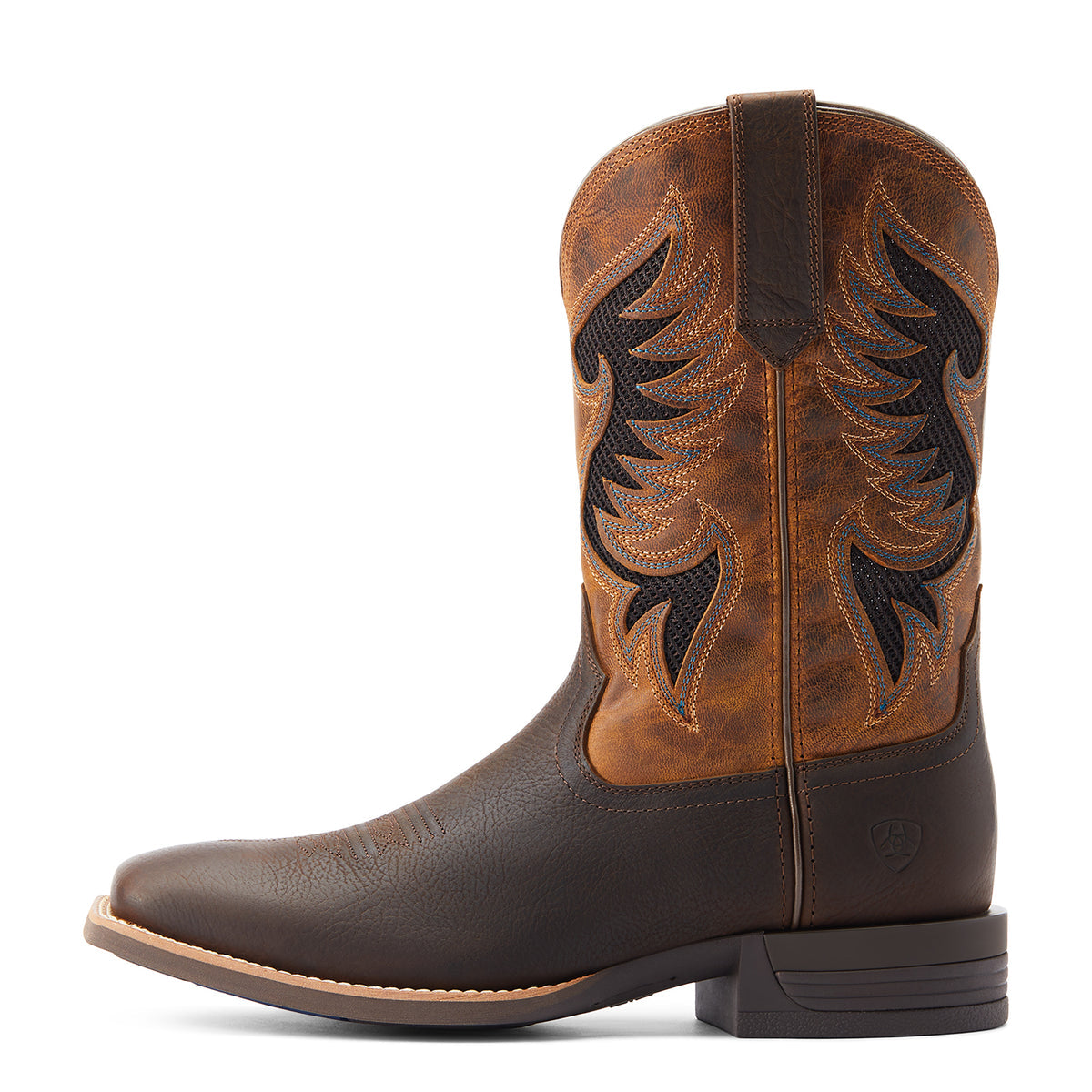 Ariat Men's Cowpuncher VentTEK Cowboy Boot (Dark Brown/Golden Mustard)