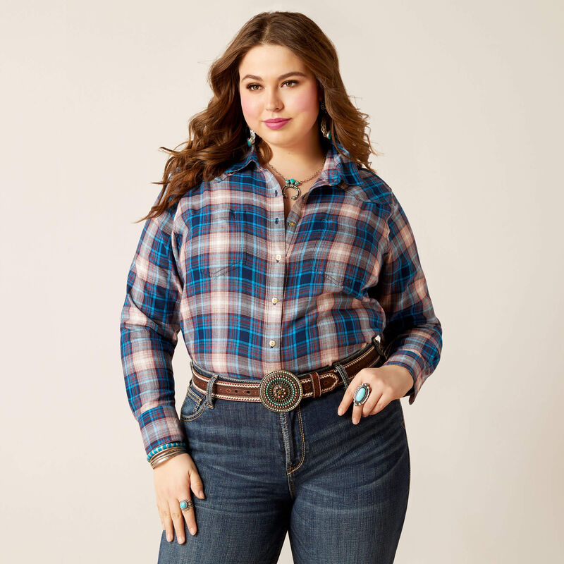 Ariat Women's Billie Jean Shirt (Woodland Plaid)