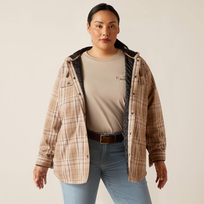 Ariat Women's Rebar Flannel Shirt Jacket (Fossil Plaid)