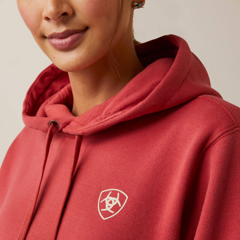 Ariat Women's REAL Logo Hoodie (Cardinal)