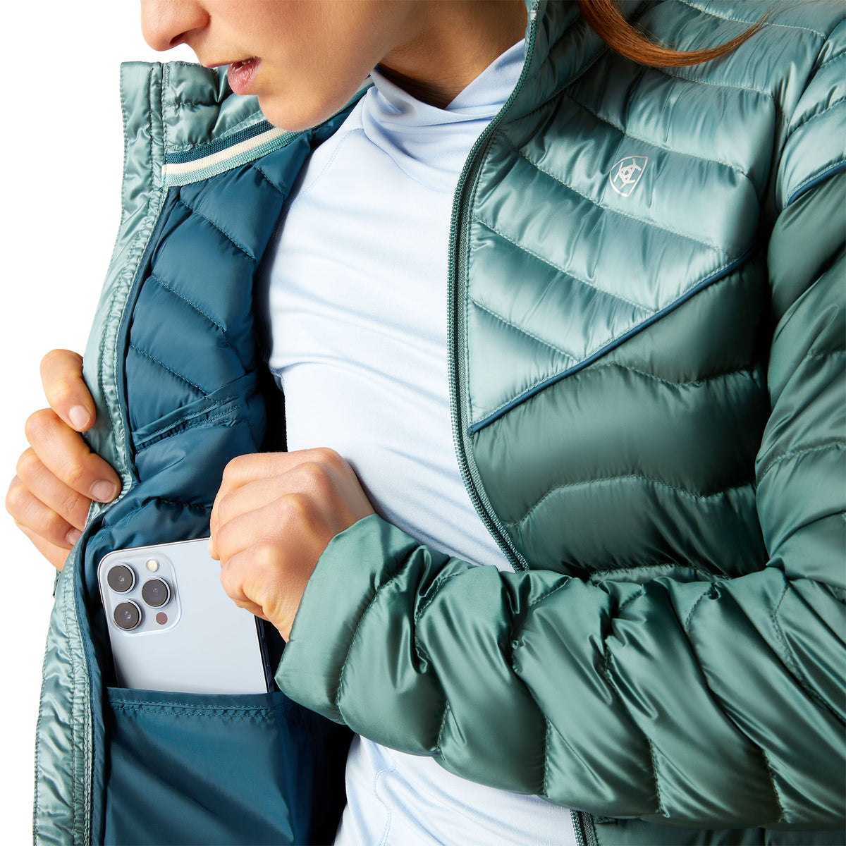 Ariat Women's Ideal Down Jacket - Arctic / Silver Pine