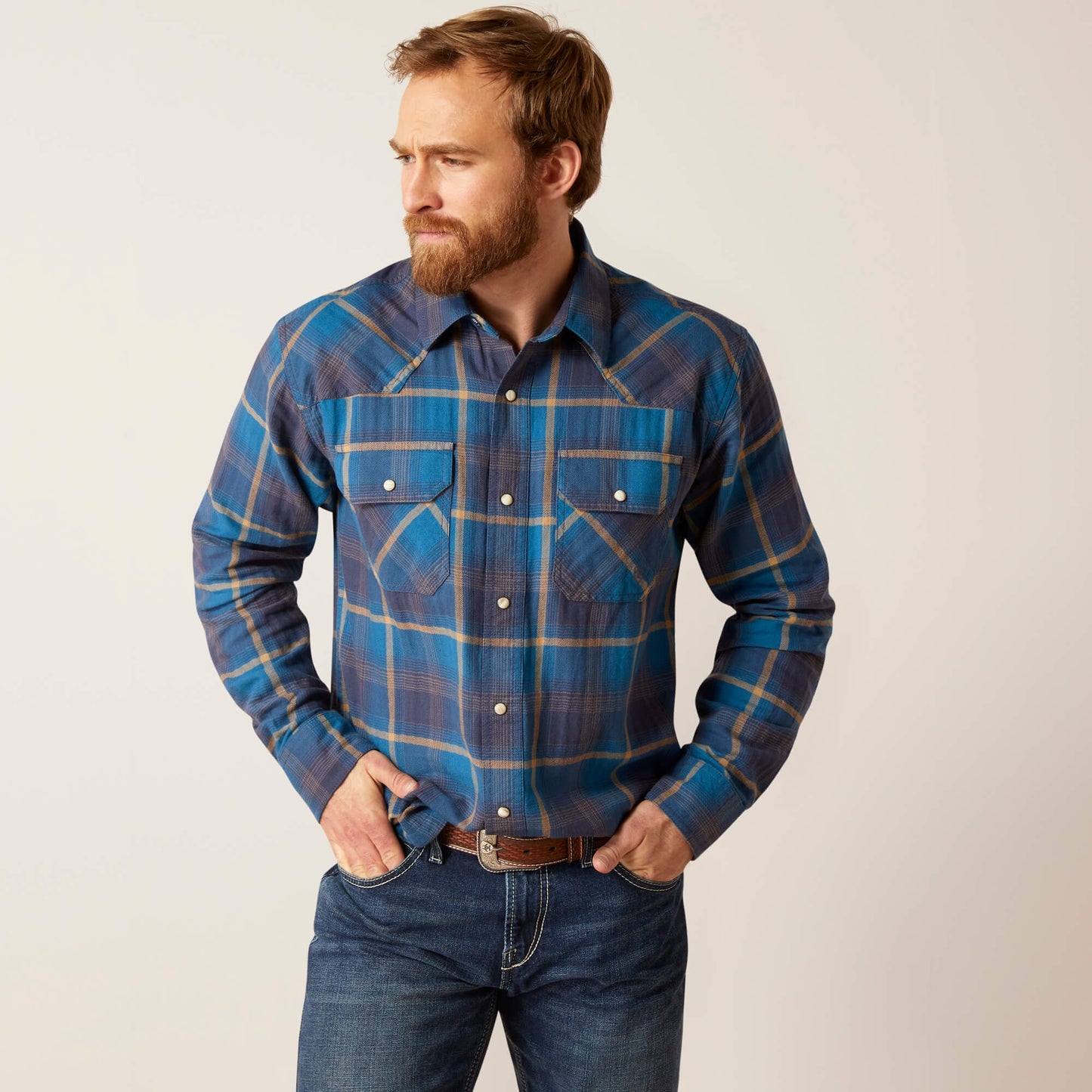 Ariat Men's Harland Retro Fit Shirt (Moon Howl)