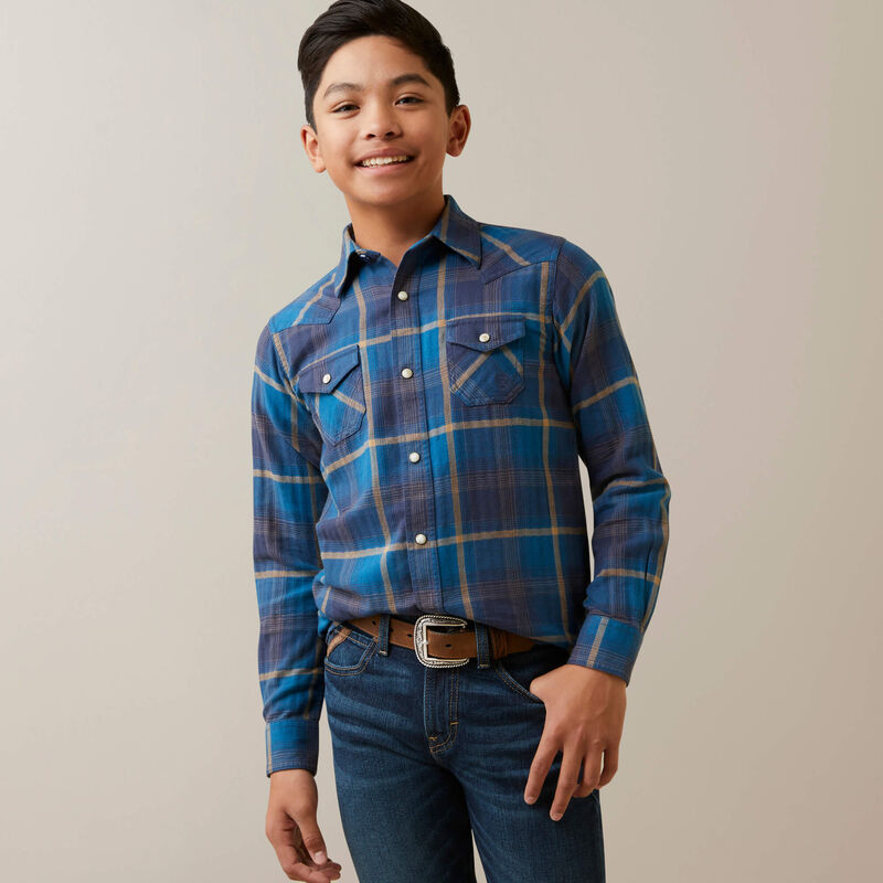 Ariat Youth Boys Harland Retro Fit Shirt (Moon Howl)