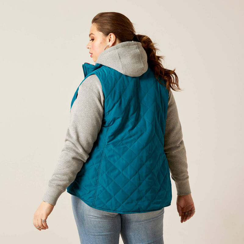 Ariat Women's Dilon Reversible Insulated Vest (Deep Lagoon)