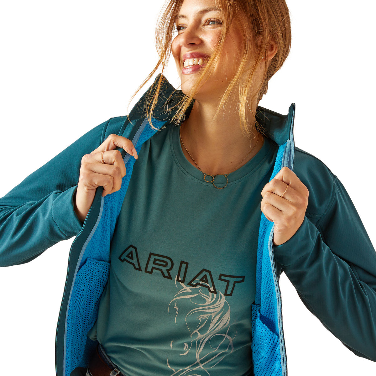 Ariat Women's New Team Softshell jacket - Reflecting Pond