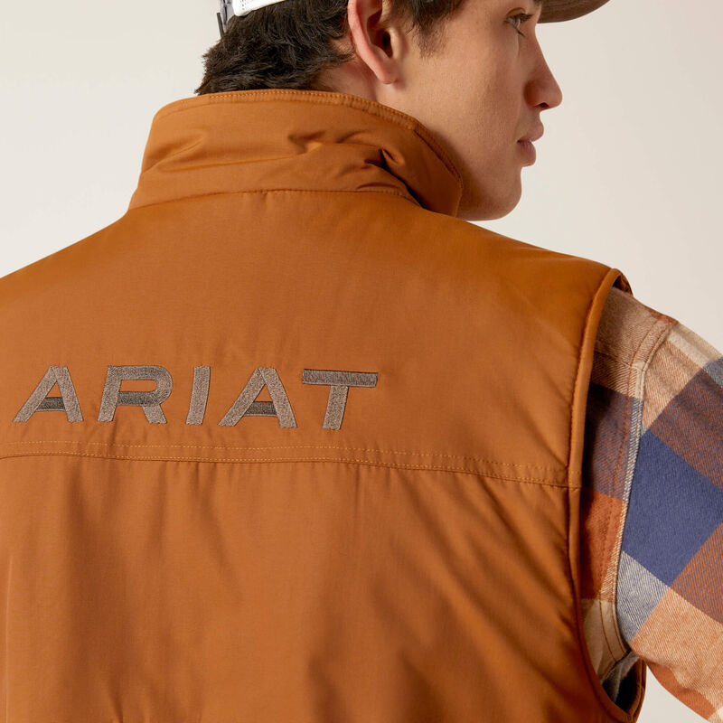 Ariat Men's Team Logo Insulated Vest (Chestnut)