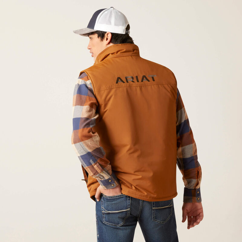 Ariat Men's Team Logo Insulated Vest (Chestnut)