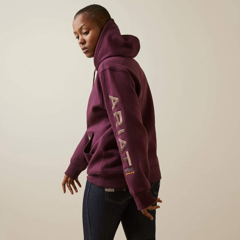 Ariat Women's Rebar Graphic Hoodie (Purple / Peppercorn)