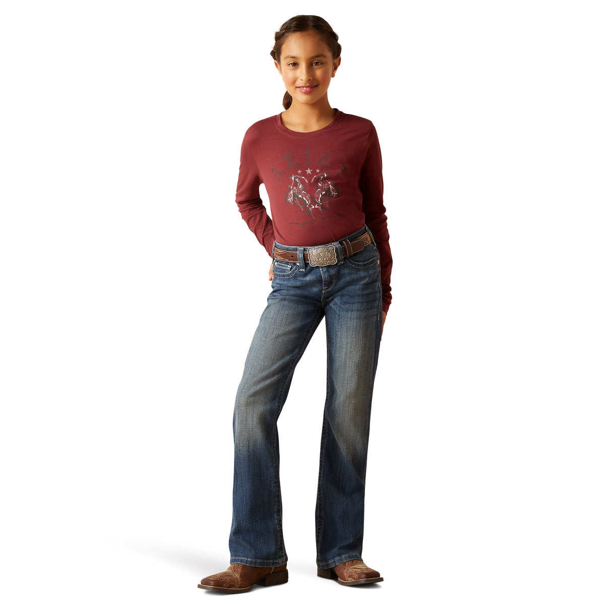 Ariat Girls R.E.A.L. Clover Boot Cut Jean