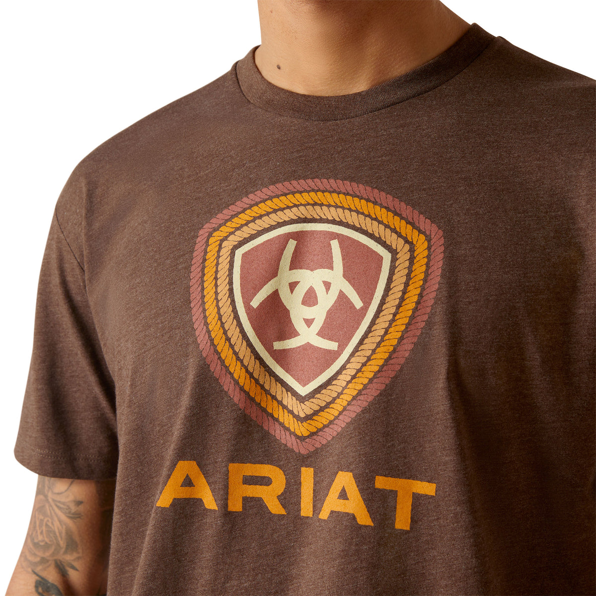 Ariat Men's Rope Lockup Tee (Brown Heather)